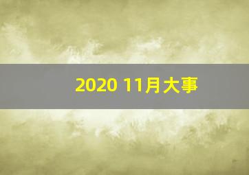 2020 11月大事